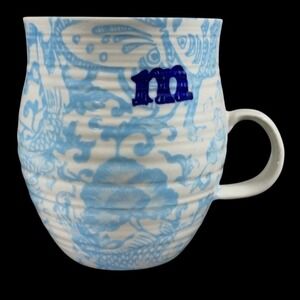 ANTHROPOLOGIE Homegrown Letter "M" Monogram Initial Mug